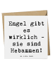 Mr. & Mrs. Panda Deluxe Karte Spruch Hebamme Engel mit Spruch in Weiß