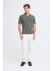 CASUAL FRIDAY Gepunktetes Kurzarmhemd V-Ausschnitt Regular Fit in Dunkelblau