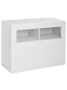Beliani Schuhschrank BATHURST in Weiß - (W) 80 x (H) 60 x (L) 35 cm