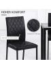 HOMCOM Esszimmerstühle-41L x 50B x 91H cm-Schwarz