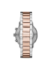 Emporio Armani Silber und Bronze Stahl Chronograph Uhr