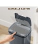 HOMCOM Sensor Mülleimer in Grau 27,6L x 21,4B x 33,5H cm