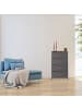 relaxdays Schubladenschrank in Grau - (B)58 x (H)93 x (T)30 cm