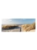 WALLART Glasbild Panorama - Ostsee Strand in Bunt