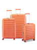 Roncato B-Flying Move 4 Rollen Kofferset 3-teilig mit Dehnfalte in apricot orange