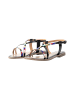 usha FESTIVAL Damen Sandalen Mit Perlenstickerei in Schwarz