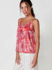 KOROSHI SLEEVELESS PRINTED BLOUSE in bunt