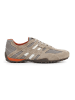 Geox Schlangenmuster Herren-Sneaker in Beige/Dk Orange