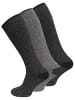 Cotton Prime® Thermo Outdoor-Trekking Kniestrümpfe 6 Paar in Schwarz/Grau