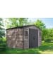 VCM  Kunststoff Gerätehaus 325x247 Gartenhaus Drehtüren in Braun