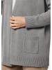 GOLDNER Kurzgröße:  Strickjacke in mittelgrau / melange