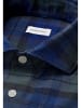 Seidensticker Flanellhemd Slim in Dunkelblau
