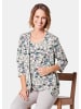 GOLDNER Shirtjacke in weiß / mint / gemustert