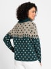 WITT WEIDEN Jacquard-Pullover in petrol-beige-meliert