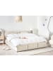Beliani 2-tlg Bettgestell BOUSSE in Beige