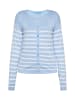 usha BLUE LABEL Women Cardigan in Hellblau Weiss