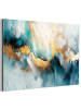 OnlyWow Metallbild Abstrakte Kunst gold blau