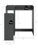 ebuy24 Waschmaschinenschrank Free (2-teilig) Anthrazit 95 x 60 cm