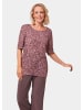 GOLDNER Chiffonbluse mit farbbrillantem Druck in pflaumenviolett / altrosé / gemustert