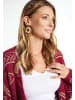 usha FESTIVAL Damen Strick Cardigan in Dunkelrot Gold
