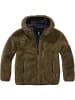 Brandit Kinder Fleecejacke/Fleecepullover "Kids Teddyfleece Jacket Hooded" in Grün