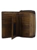 Greenburry Destressed Geldbörse RFID Schutz Leder 13.5 cm in dirty yellow
