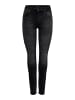 ONLY Skinny Fit Ankle Jeans ONLBLUSH Denim Hose Fransen in Schwarz