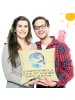 Mr. & Mrs. Panda Couchkissen 40x40 Walfisch Thunfisch mit Spruch in Gelb Pastell