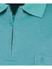 Ragman Softknit-Poloshirt mit Zip in Grün