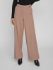 Vila Stoff Hose High Waist Wide Leg VIVARONE in Braun