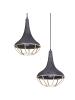 Beliani Pendelleuchten BAGMATI in Schwarz/Messing - (W) 36 x (H) 150 x (L) 36 cm