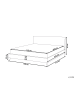 Beliani Doppelbett FITOU in Blau/Dunkler Holzfarbton - (W) 150 x (H) 87 x (L) 214 cm