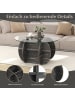 COSTWAY Couchtisch Sofatisch ø89 cm in Schwarz