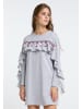 IZIA Damen Sweatkleid in Grau Melange