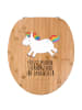 Mr. & Mrs. Panda Toilettensitz Einhorn Happy mit Spruch in Braun