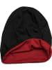 styleBREAKER Wende Beanie Mütze in Schwarz / Bordeaux-Rot