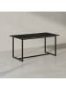 KADIMA DESIGN Esszimmertisch 200x90x76 cm Küchentisch in Marmor-Optik in Schwarz