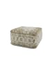 Kayoom Retro Sitzkissen Paramount Pouf & Cushion Set 80cm x 80cm in creme - oliv