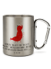 Mr. & Mrs. Panda Kaffeetasse Garnele Franzose mit Spruch in Silber