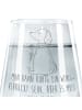 Mr. & Mrs. Panda Glas Hund Blume mit Spruch in Transparent
