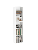 HOMCOM Bücherregal in Weiß 30L x 24B x 133,5H cm