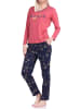 NORMANN langarm Schlafanzug Pyjama Schmetterling - 72412 in rot