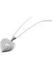 Adeliás Damen Halskette mit Anhänger – Medaillon aus Edelstahl in silber