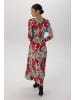 Aniston SELECTED Midikleid in rot-dunkelrot-schwarz-offwhite