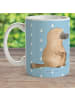 Mr. & Mrs. Panda Kaffeebecher Schnabeltier Mut ohne Spruch in Blau Pastell