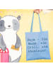 Mr. & Mrs. Panda Tasche Spruch Papa Abenteuer mit Spruch in Sky Blue