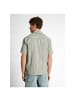 TOM TAILOR Denim Halbarmhemd in sea spray green stripe