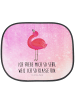 Mr. & Mrs. Panda Sonnenschutz Flamingo Stolz mit Spruch in Aquarell Pink