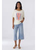 Oui Shirt Silky Touch in white red