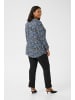 KAFFE curve Tunika KClima Regular fit in ElefantSkin/Blue GraphicFlower